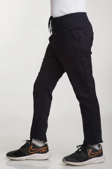 For Pretty Ribanalı Erkek Okul Pantolonu Tam Lastikli İlkokul-Ortaokul - 2