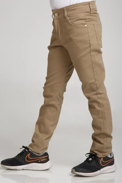 For Pretty Erkek Keten Okul Pantolonu Kanvas Beli ayarlı Lastikli İlkokul-Ortaokul - 3
