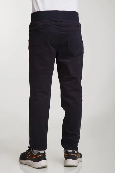 For Pretty Ribanalı Erkek Okul Pantolonu Tam Lastikli İlkokul-Ortaokul - 4