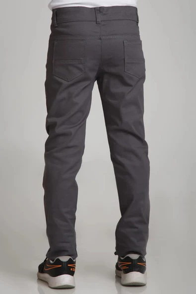 For Pretty Erkek Keten Okul Pantolonu Kanvas Beli ayarlı Lastikli İlkokul-Ortaokul - 4