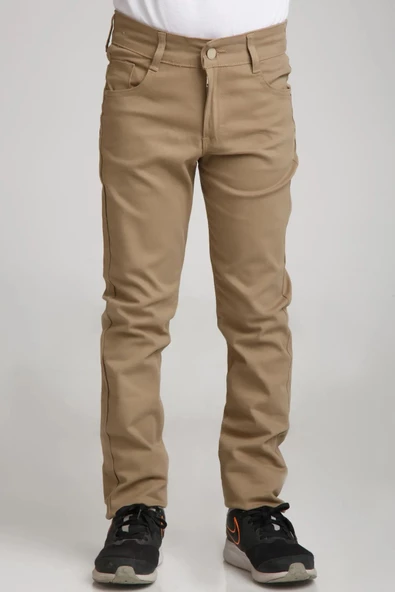 For Pretty Erkek Keten Okul Pantolonu Kanvas Beli ayarlı Lastikli İlkokul-Ortaokul - 2