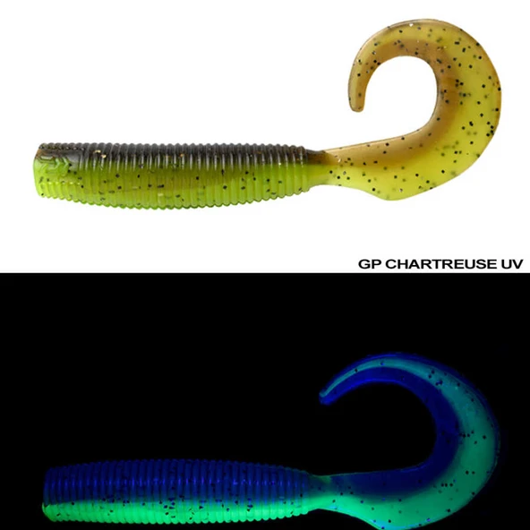 Daiwa Bait Junkie 10cm Grub (5 Adet)  Standart GREY NOMAD GLOW - 3