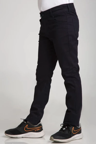 For Pretty Erkek Keten Okul Pantolonu Kanvas Beli Ayarlı Lastikli İlkokul-Ortaokul - 2