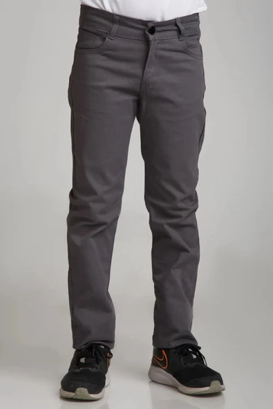 For Pretty Erkek Keten Okul Pantolonu Kanvas Beli ayarlı Lastikli İlkokul-Ortaokul - 3