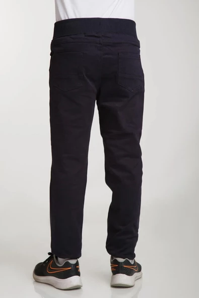 For Pretty Ribanalı Erkek Okul Pantolonu Tam Lastikli İlkokul-Ortaokul - 3