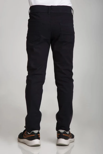 For Pretty Erkek Keten Okul Pantolonu Kanvas Beli Ayarlı Lastikli İlkokul-Ortaokul - 4