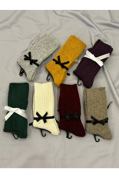 For Pretty 4'lü Kadın Havlu Çorap Yünlü