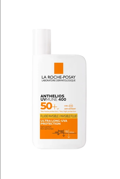 La Roche Posay Anthelios Uvmune400 Invisible Fluid Spf50+Tüm Cilt Tipleri İçin Yüz Güneş Kremi 50 ml