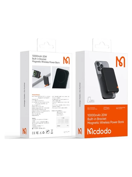Mcdodo MC-5101 10000mAh 20w Magsafe Kablosuz Powerbank - Siyah - Resim 4