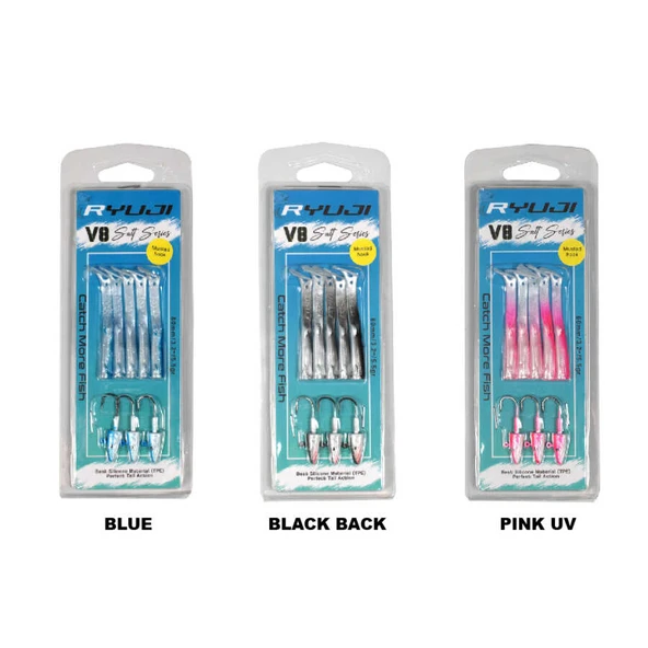 Ryuji V8 8cm 5.5gr Silikon Yem  Standart LEMON BACK UV - 4