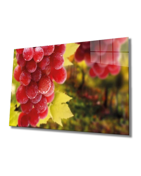 Üzüm Meyve Dekoratif ve Modern Cam Tablo Grape Art ürün görseli