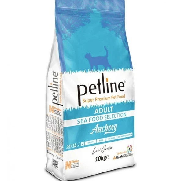 Petline Sea Food Selection Anchovy Hamsili Düşük Tahıllı Yetişkin Kedi Maması 10 Kg