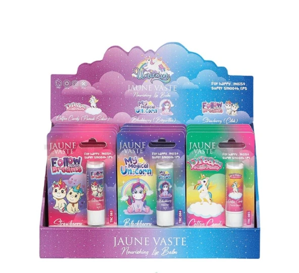 Jaune Vaste Lip Balm Kids Unicorn Dudak Kremi 12'li Karma Stant