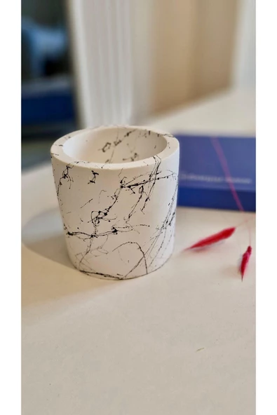 2 Ürün Bir Arada Mermer Desenli Ve Siyah Dekoratif Masa Üstü ve Banyo Organizerliği - 6