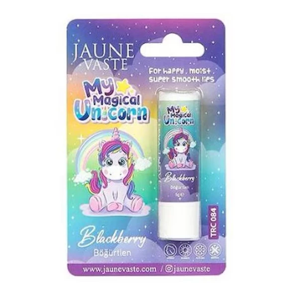 Jaune Vaste Lip Balm Kids Unicorn Dudak Kremi Böğürtlenli 5 gr