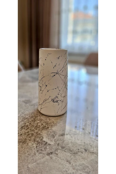 Mermer Desenli Şık Görünümlü Modern Dekorasyonun incisi: Beton Çiçek Vazoları - 2