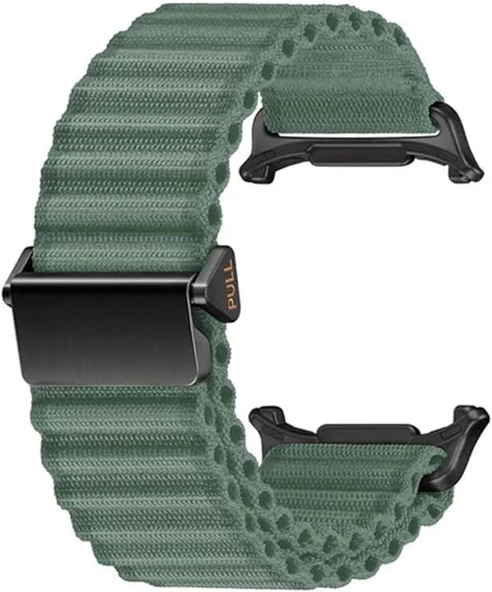 Galaxy Watch Ultra Uyumlu Metal Tokalı Hasır KORDON - 4