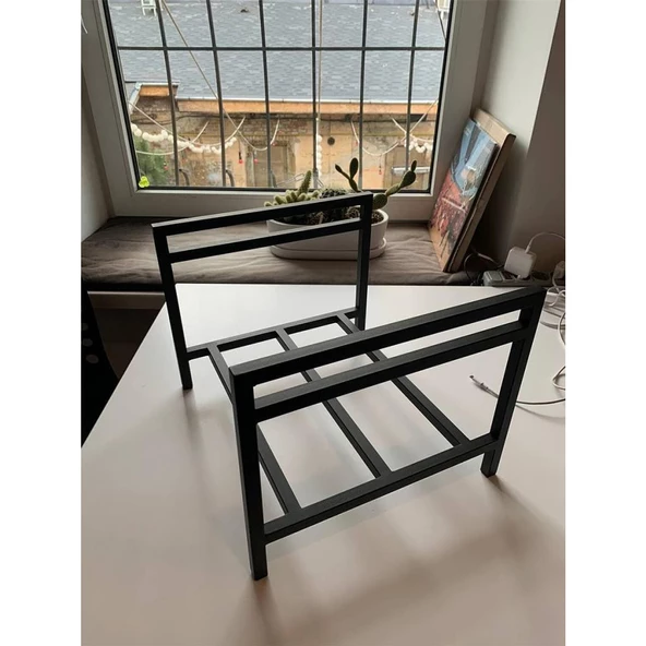 Metal Plaklık Dekoratif Dergilik Mini Kitaplık - 3