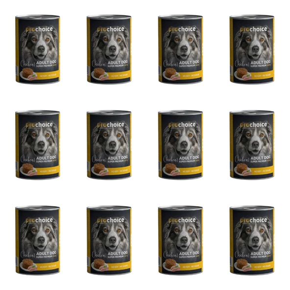Prochoice Tavuk Etli Ezme Konserve Köpek Maması 400 Gr (12 Adet)