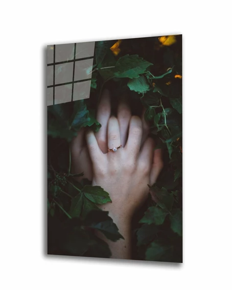 Eller Dekoratif ve Modern Cam Tablo ürün görseli 1