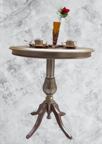 Fiskos Sehpa EKO 90503 Baba 4Ayak 65 CM Hareketli MDF Tabla Parlak Gold El Yapım - 7
