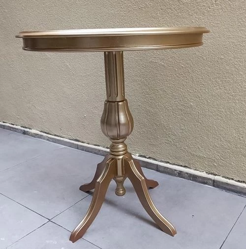 Fiskos Sehpa EKO 90503 Baba 4Ayak 65 CM Hareketli MDF Tabla Parlak Gold El Yapım - 4