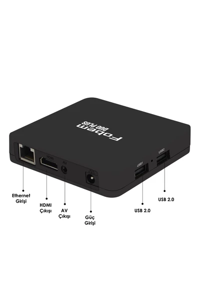 Fobem Duo Plus 4K Android TV Box Medya Oynatıcı - Ses Komutlu Wi-Fi 2 Gb Ram 16 GB Hafıza - 5