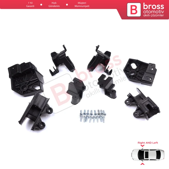 Peugeot Rifter Partner K9 2018-On 9824199280 9824198780 İçin Sağ Sol Ön Far Ayak Tamir Seti - 3