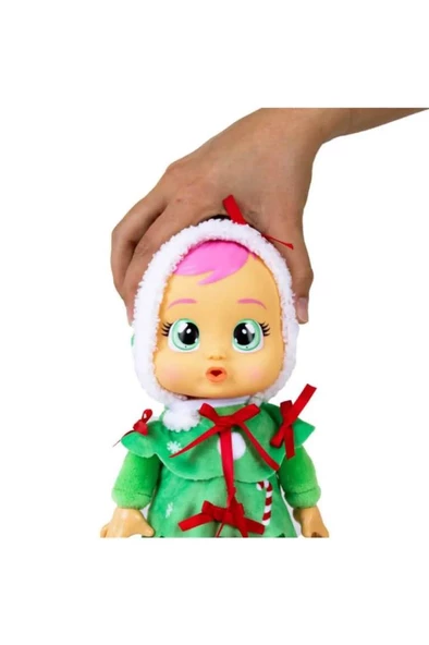 Giochi Preziosi Cry Babies Ağlayan Yumuş Kostüm Bebekleri CYB66000 NOELLE YEŞİL - Resim 3