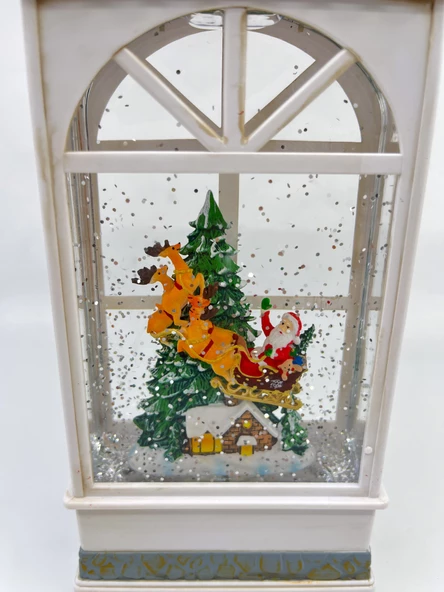Işıklı ve Müzikli Kar Küresi - Noel Baba ve Geyikleri - 3