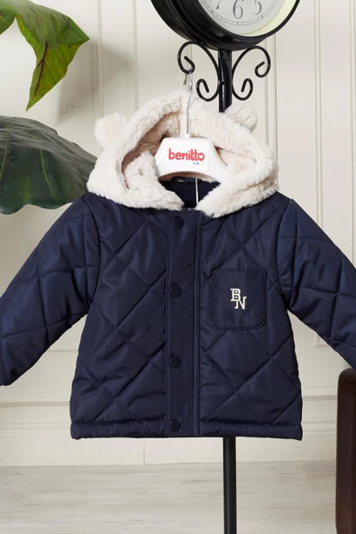 Benittokids Erkek Bebek Çocuk Kulaklı Kapüşonlu Mont 51323 - 5
