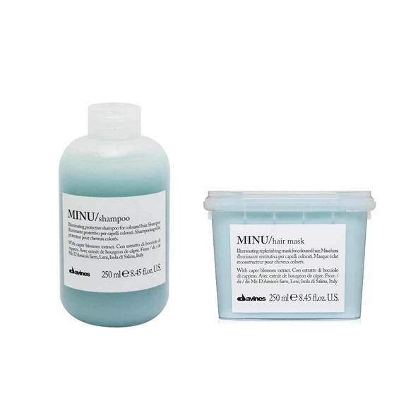 Davines Minu Boyalı Saçlar İçin Bakım Seti 5 - %100 Orijinal