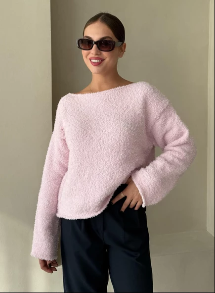 Pembe Rachel Havlu Yumoş Kazak