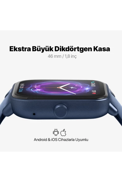 Ttec Tempus 46mm TFT Ekranlı Dikdörtgen Kasa Akıllı Saat - 3