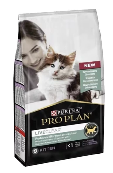 Pro Plan LiveClear Alerjen Azaltan Hindili 1.4 kg Yavru Kedi Maması