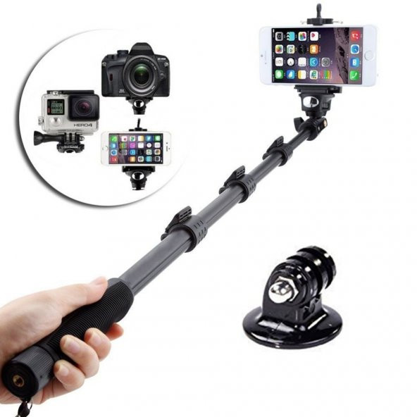 Deyatech Yunteng YT-1288 Kumandalı Monopod Selfie Çubuğu 125cm