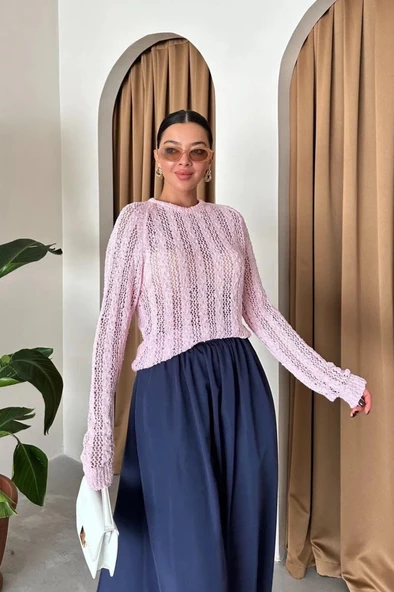 Lacivert Lola Fermuarlı Uzun Etek - 2