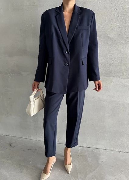 Lacivert Washington Blazer Ceket - 2