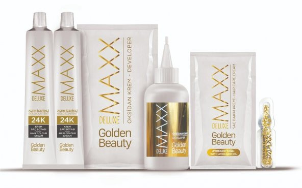 Maxx Deluxe Golden 7.1 Küllü Kumral 24k Altın İçerikli Saç Boyası - 2