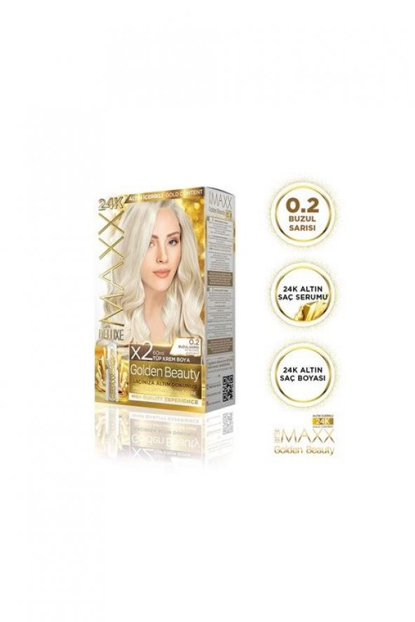 Maxx Deluxe Golden  0.1 Platin Sarı 24k Altın İçerikli Saç Boyası