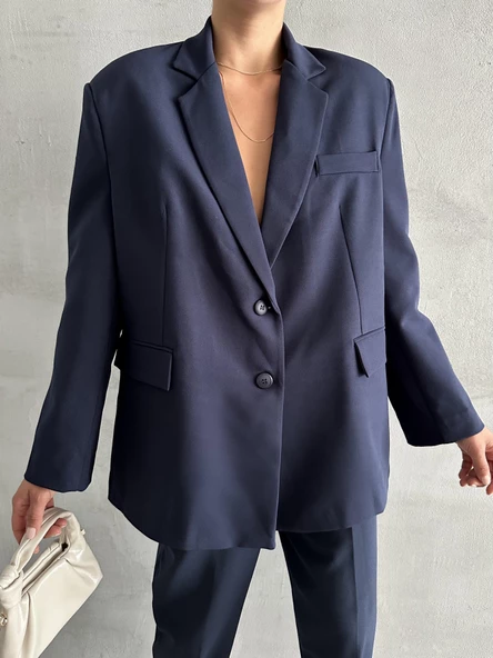 Lacivert Washington Blazer Ceket