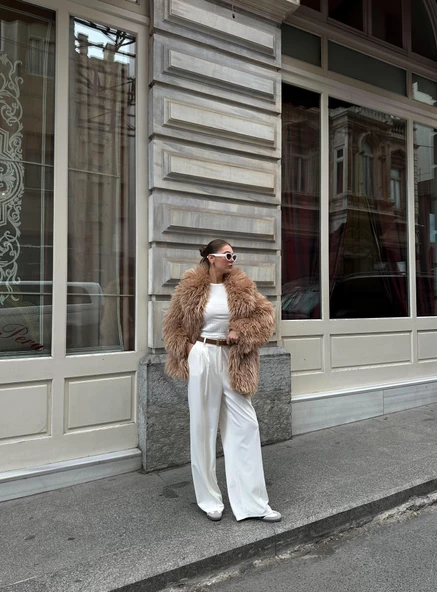 Camel Bird Peluş Mont - 8