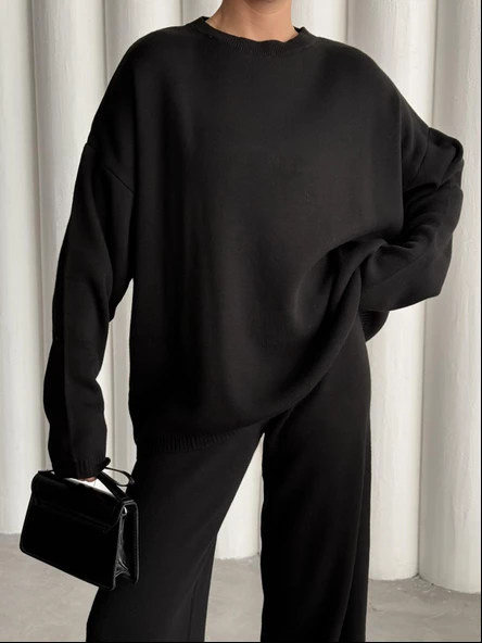 Siyah Kita Basic Triko Takım - Resim 2