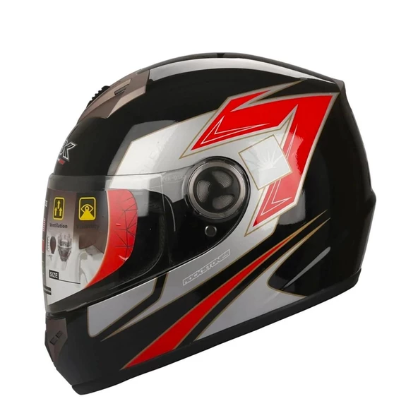 Pro Helmets S-012 Siyah Vizör Full Face Motosiklet Kaskı