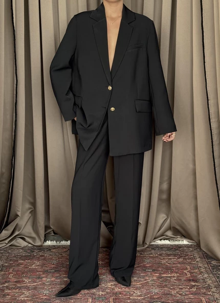 Siyah Cosmopolitan Ceket-Pantolon Takım - 3