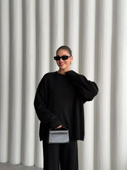 Siyah Kita Basic Triko Takım - Resim 4