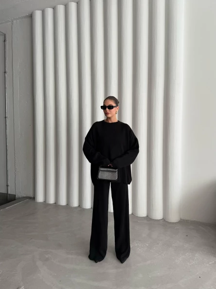 Siyah Kita Basic Triko Takım - Resim 6