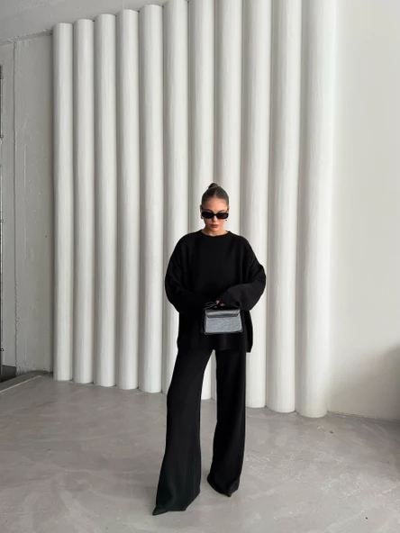 Siyah Kita Basic Triko Takım - Resim 7