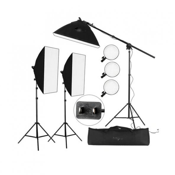 Deyatech YouTube Kit Ledli Softbox 50x70cm 5500kw Sürekli Video I