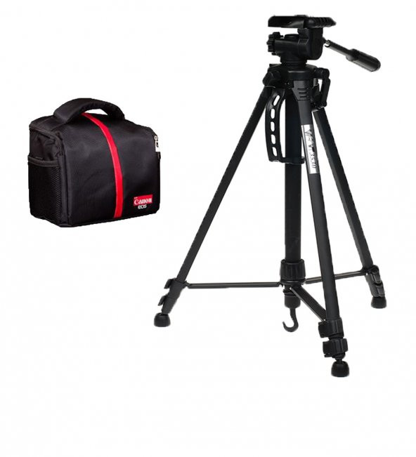 Deyatech Canon 100D 200D 2000D 4000D Çanta+ 4 kg147 cm Tripod